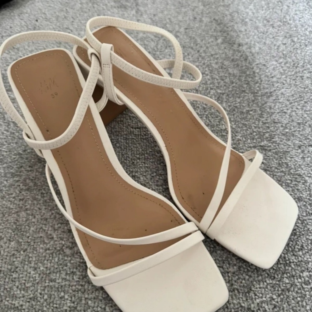 H&M Cream Strappy Heels
